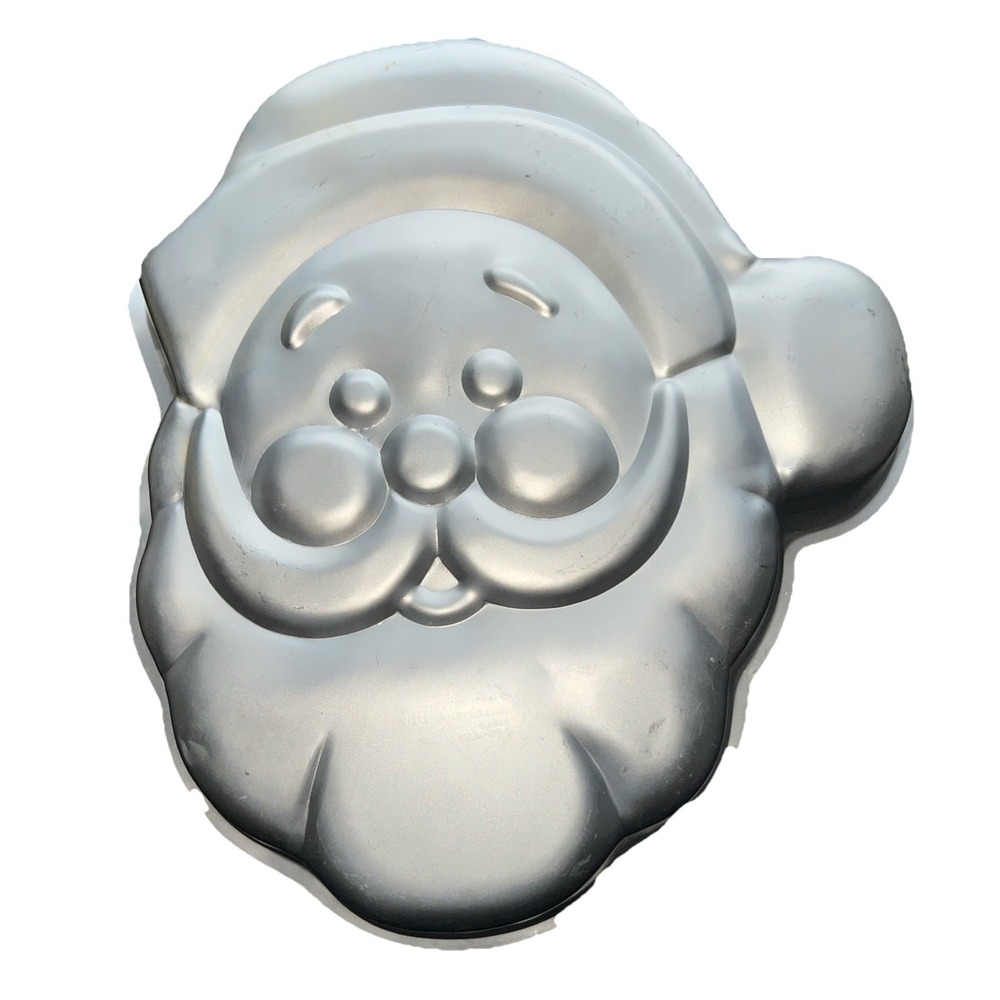 Vtg Wilton 1987 Santa Claus Face Cake Pan Baking‎ Mold Aluminum Korea 2105 1225